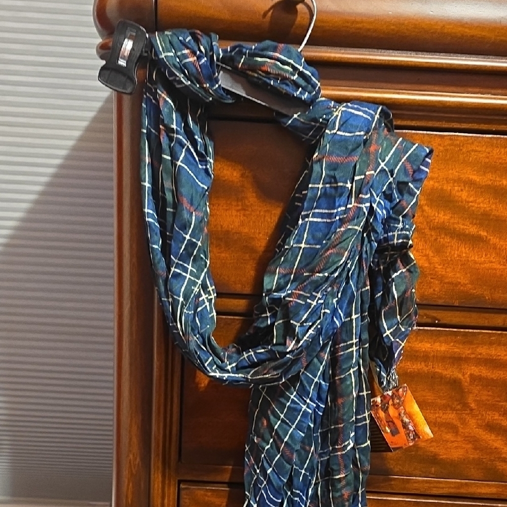 Parricia Nash Plaid Scarf with Blue and Green Tones